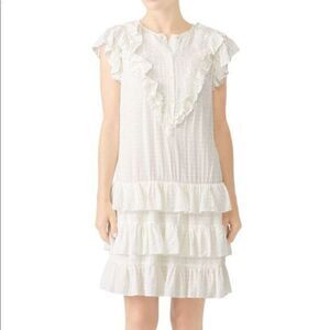 La Vie Rebecca Taylor Drapey White Check Dress M